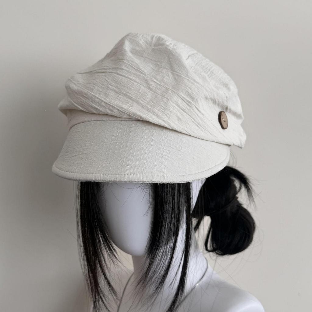 Retro Pleated Cloud Octagonal Hat Children Spring And Autumn Casual Versatile Literary Beret Showing Small Face