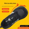 Anzhi 2026 Heren Euro Standaard Veiligheidsschoenen met Brede Neus: Lichtgewicht, Anti-Verplettering, Anti-Doorboring, Antislip voor Bouwplaatsen.