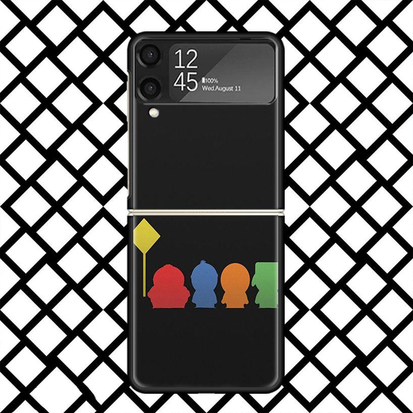 Cartoon S-South P-Parkes Phone Case For Samsung Z Flip 7 6 5 4 3 Galaxy ZFLIP7 ZFlip6 5G Flip5 Flip4 Flip3 5g Black Hard Cover