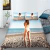 3D Bikini Printed Home Bedding Set Sexy Beauty Pattern Quilt Cover and Pillow Cover Bedding Set AU/EU/US Full Size Home Decoration