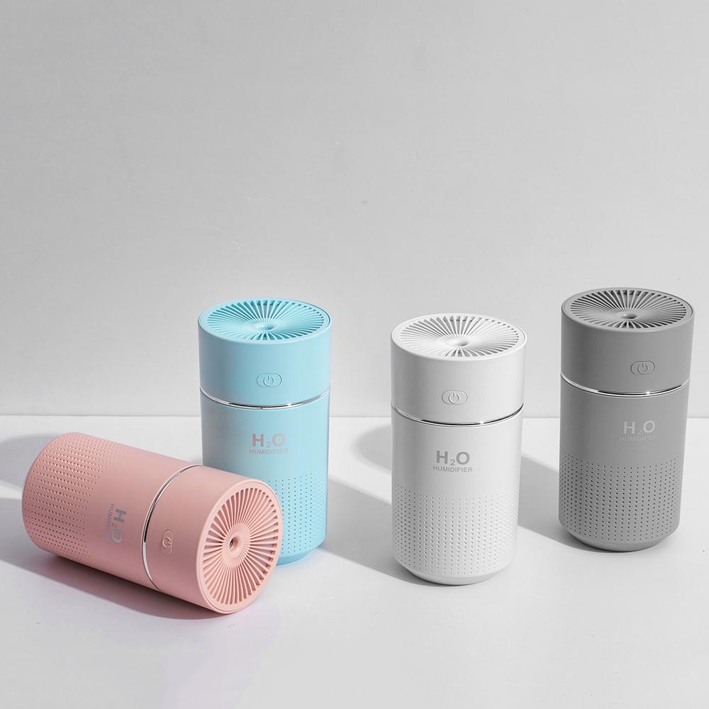 Umidificator de aer electric portabil cu umidificator cu ultrasunete cu lumină LED de 7 culori, 360 ml, pentru birou, mașină, acasă