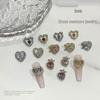 Rhinestone 82 Jewelry: Colorful Heart DIY Nail Accessories with Color Retention and Zircon Manicure Patches