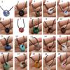 Natural Stone Pendant Necklace Round Shape Crystal Tiger Eye Agates For Women Men Jewelry Making Necklace Charm Gift