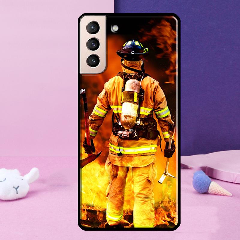 Feuerwehrheld Handyhülle Für Samsung Galaxy S25 S24 Ultra S9 S10 S20 S21 S22 Plus S23 FE S24 FE Hülle