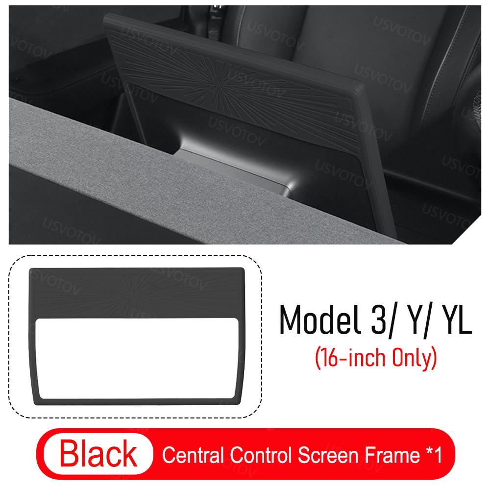 For Tesla Model Y Premium Juniper Model YL Model 3 2026 16-Inch Center Console Screen Protector Frame Interior Decor Accessories