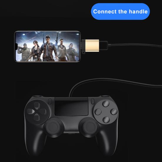 Mini Portable OTG to Type-C Charging USB 3 Cable Adapter for Phone/Tablet