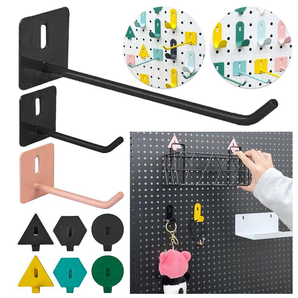 

5pcs/set Goods Shelf Slatwall Hook Multi-function Hole Board Hook Holder Convenient Storage Racks blue-B