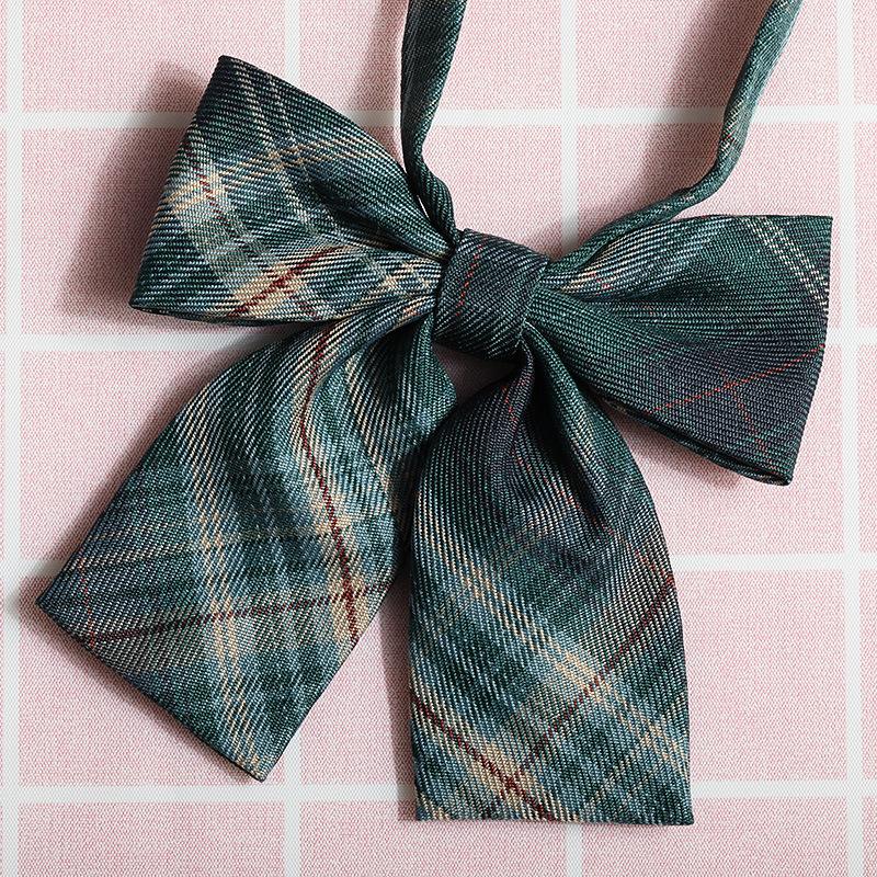 Jk Japanese Plaid Korean Version Of Collar Flower Graduate Female Collar Flower College Wind Streamer Jk Bow Shirt Accessories Sailor Suit