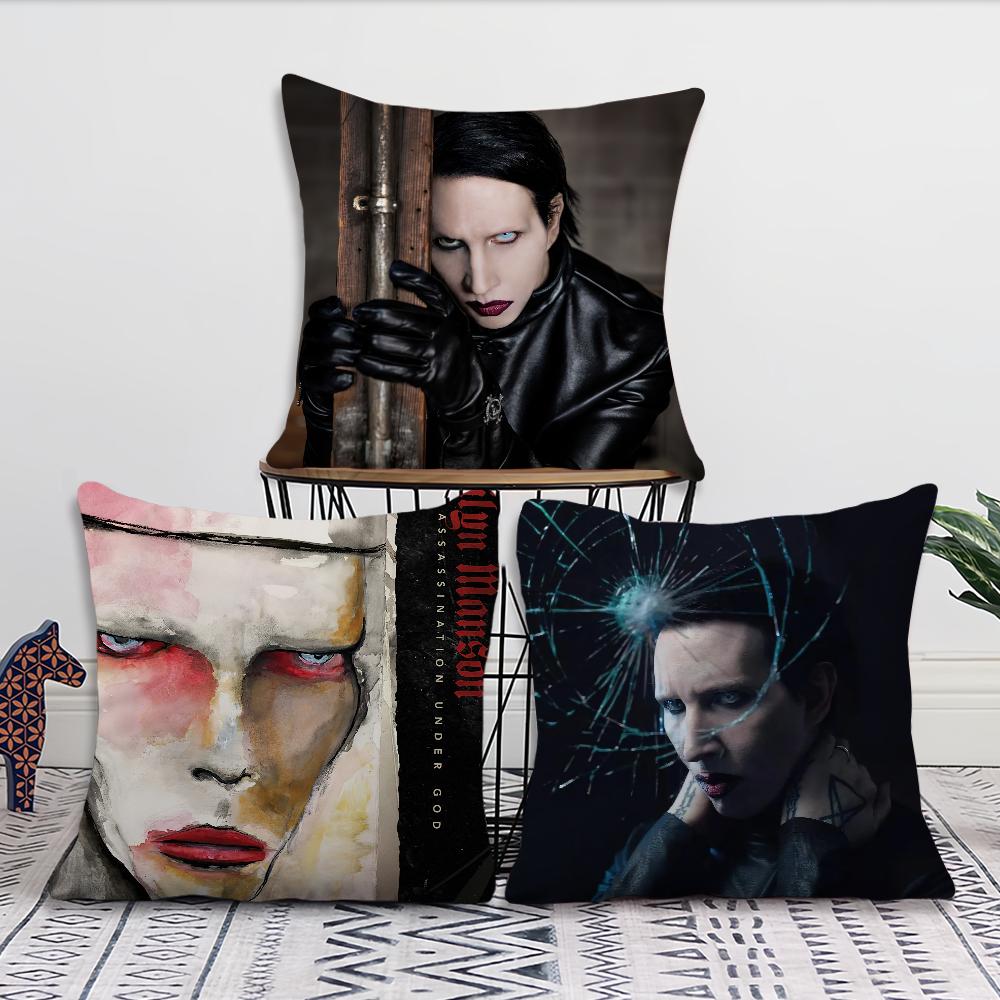 M-Marilyn M-Son Under God Kissenbezug Wohnzimmer Akzent Sofa Rückenlehne Quadratisch Lounge Entspannender Nickerchen Begleiter Kissenhülle