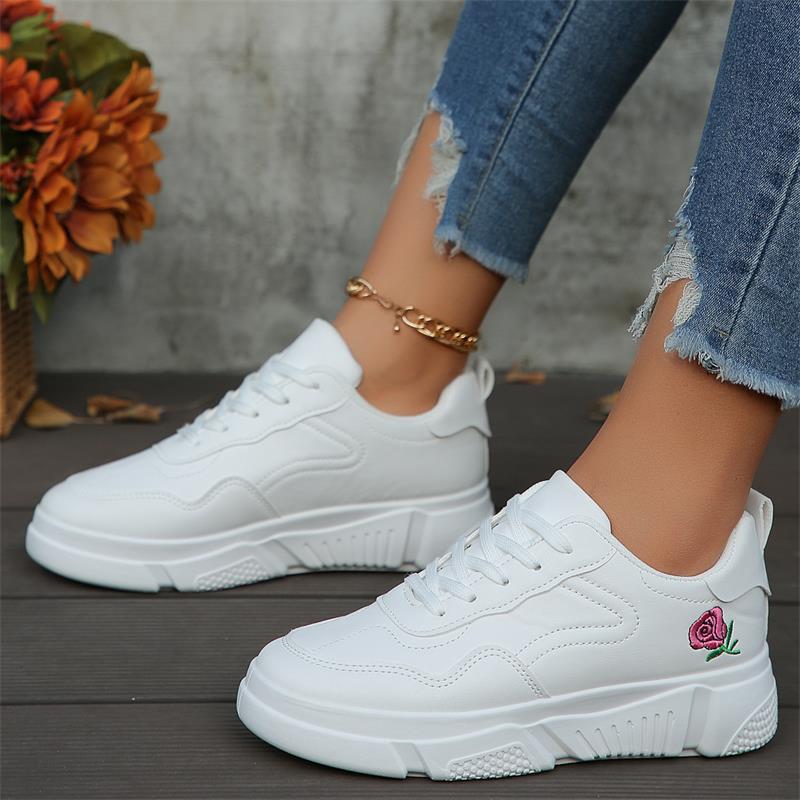 2026 Spring White Shoes Trendy Match Korean Edition Women s Casual Shoes Fashion Sports Shoes 35