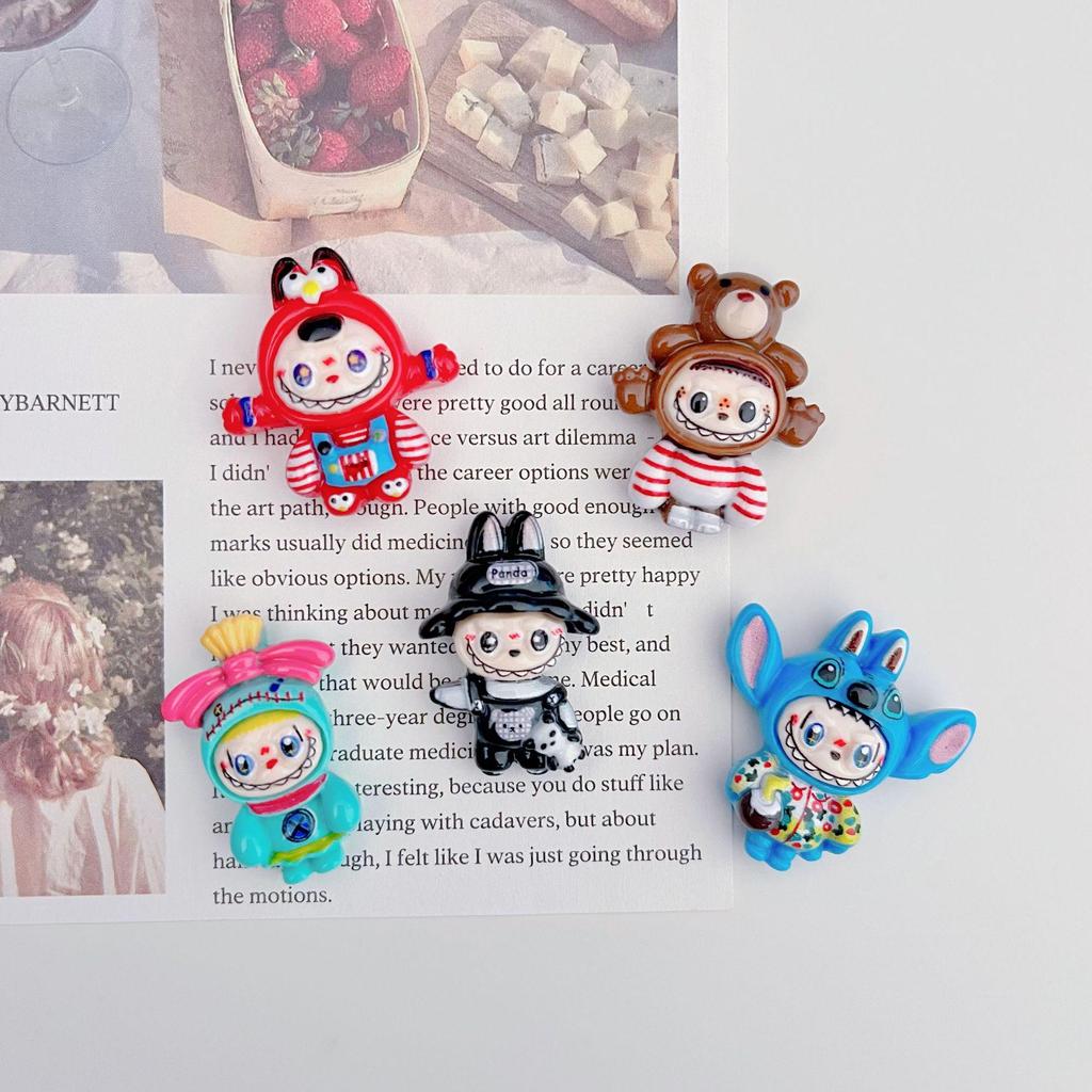 Labubu Niedlicher Harz Kühlschrankmagnet - Kreativer Magnetsticker für Pinnwände