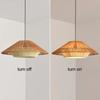 JOYINLED Boho Rattan Pendant Light 50CM Paper Rope LED Chandelier E27 Woven Hanging Lamp for Bedroom Kitchen Island Living Room