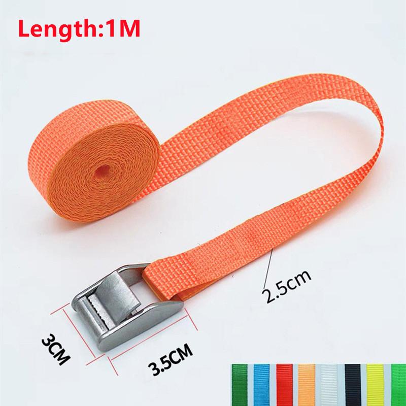 Cargo Straps With Buckle Tie-Down Belt for Motorcycle Car Bicycle Metal Tow Rope Strong Ratchet Fixing Belt for Luggage Bag