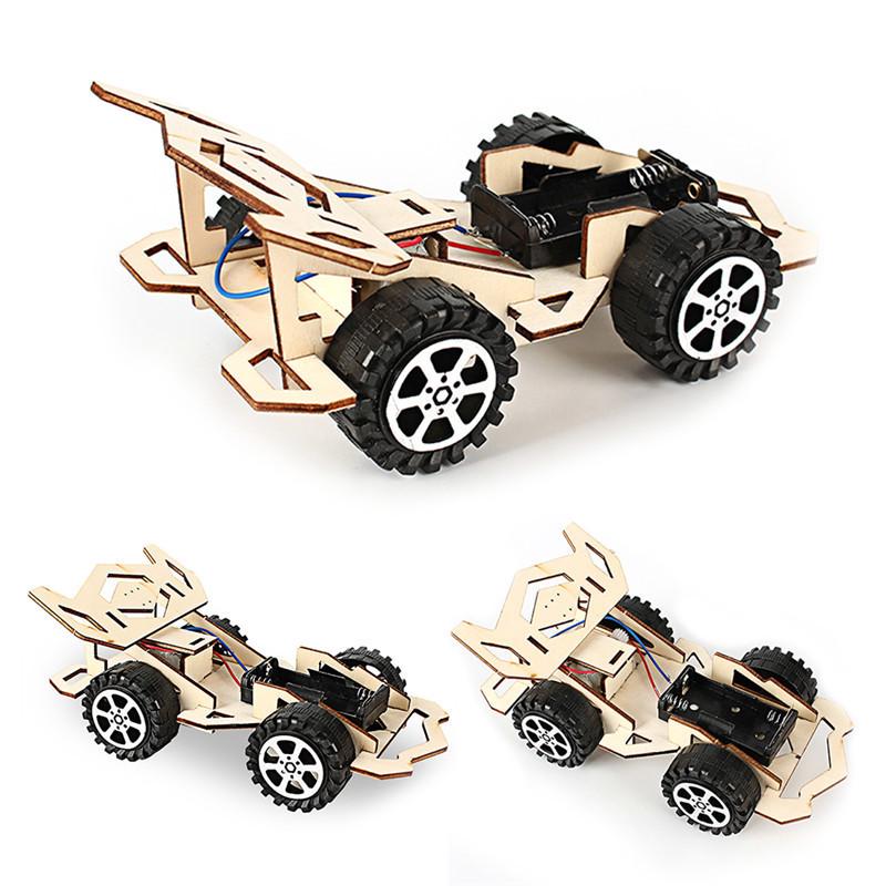 1pc Wooden Assembly DIY Racing Car Model Toy Principle Cognition Teaching Toy
