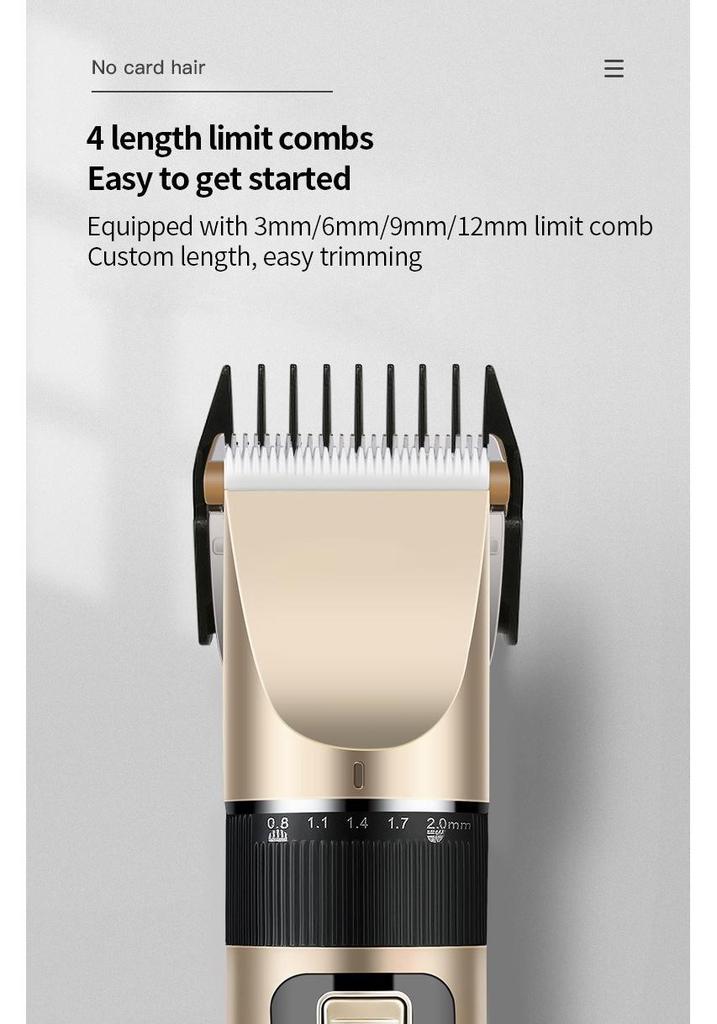 Rechargeable Electric Hair Clippers for Adults and Babies - Hair Trimmer and Razor for Easy Haircuts