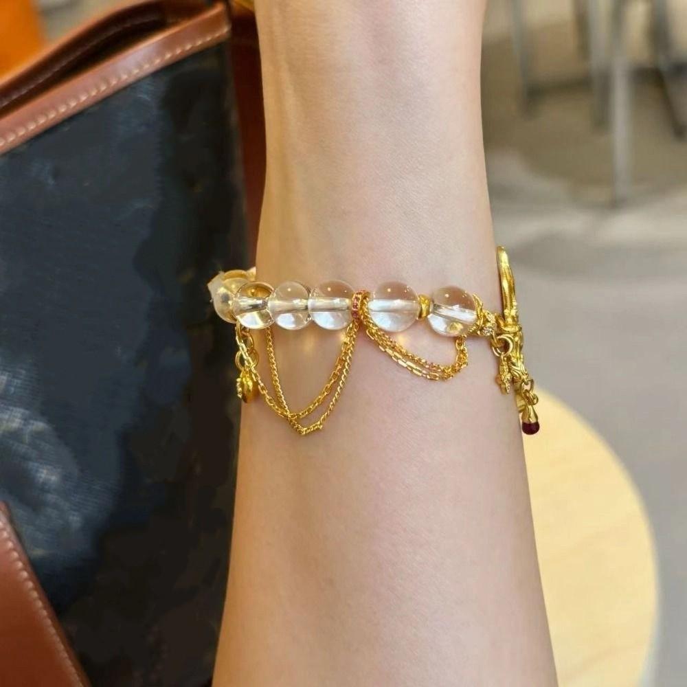 Exquisite Chinese Style Necklace Elegant Handmade Bead Bracelet Vixen Mask Bracelet  Girls