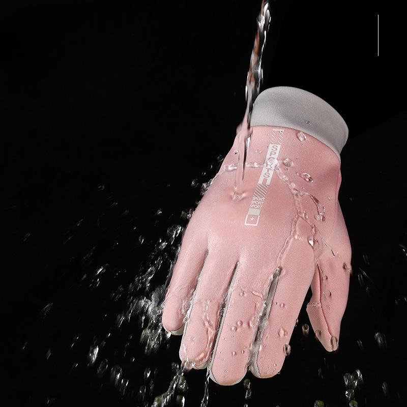 For Men and Women Winter Fleece Outdoor Sports  Cycling Driving  Fingerless Touch Screen  Waterproof Anti Slip and Windproof
