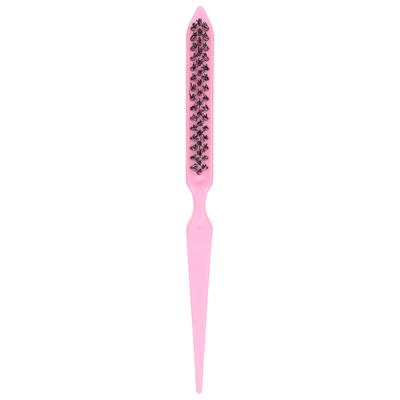 Plastic Handle Teasing Brush Travel Portable Nylon Hair Beard Brush Styling Tool (Pink)