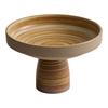 BRCoarse Pottery Fruit Platter Restaurant Dessert Snack Platter Molecular Cuisine Tableware Retro High Footed Salad Sashimi PlateEY