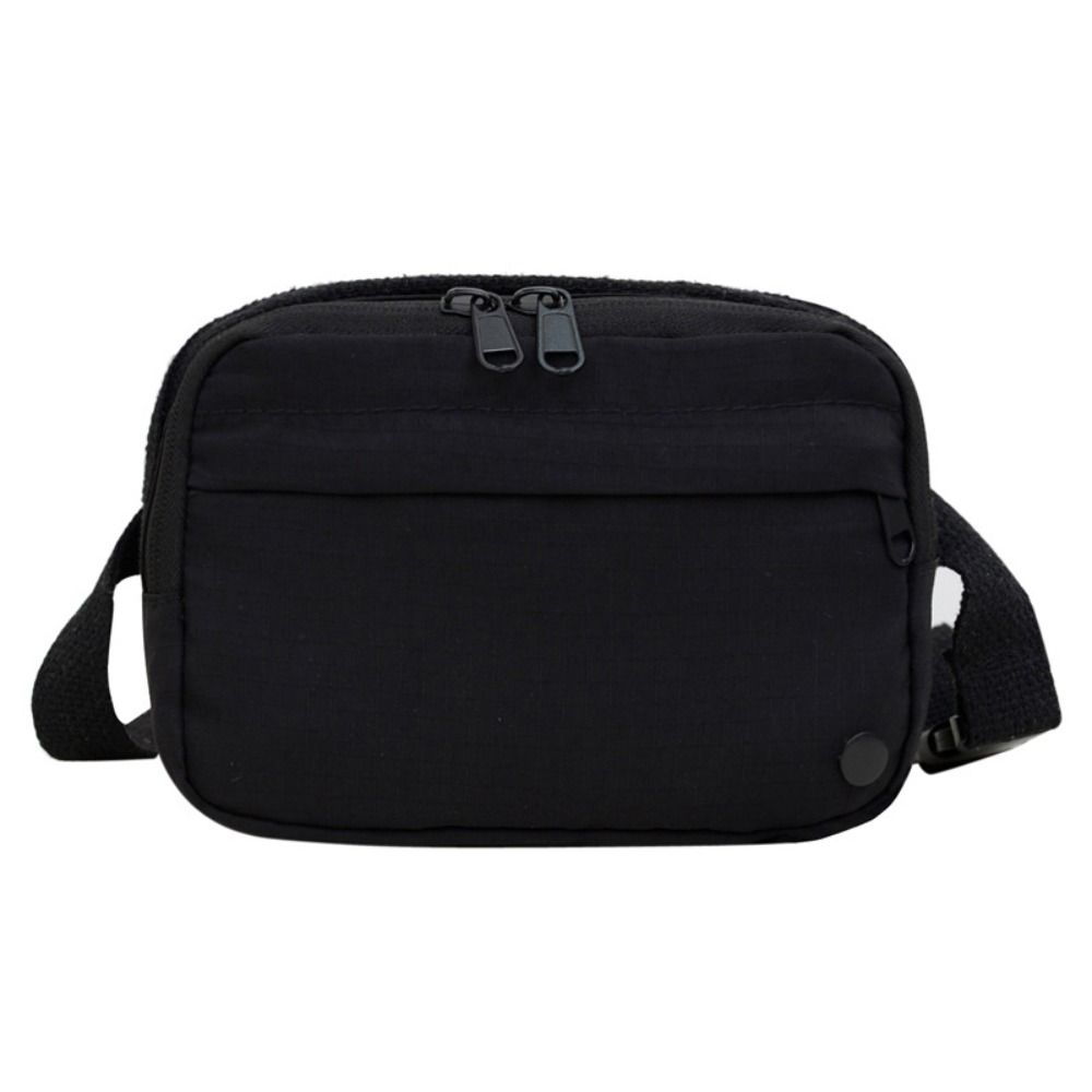 

Поясные сумки Нейлоновая квадратная сумка Большая вместимость Универсальная поясная сумка Слинг Сумка через плечо Спортивная сумка чёрный