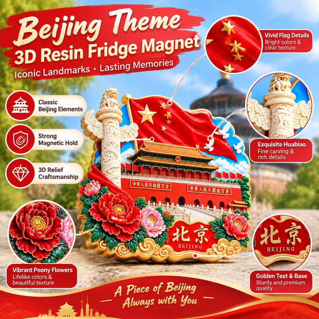 3D Resin Relief Fridge Magnet