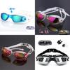 Premium Swimming Glasses Waterproof And Anti-fog Colorful Plating Small Mirror Racing Set For Crystal Clear Vision