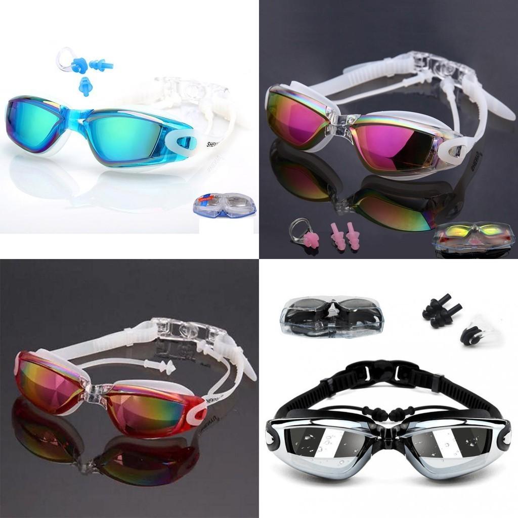 Premium Swimming Glasses Waterproof And Anti-fog Colorful Plating Small Mirror Racing Set For Crystal Clear Vision