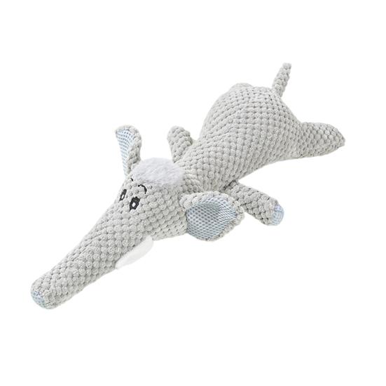 

1/3Pcs Dog Plush Toy Animal Wolf Lion Elephant Design Dog Chew Toy with Squeaky Sounder Interactive Puppy Toy Elephant