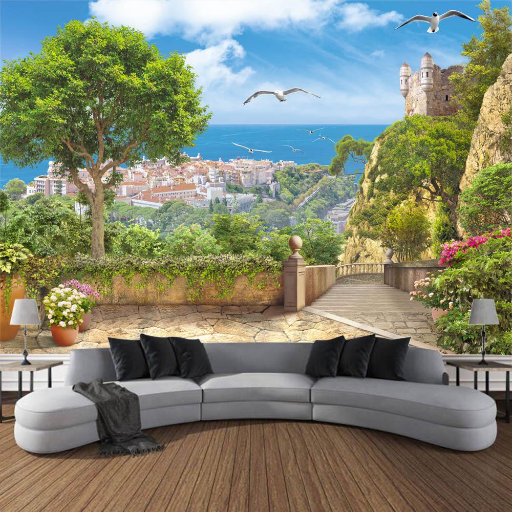 Grande Arazzo Paesaggio Europeo Onirico Appeso a Parete Tessuto Boemo Camera da Letto Soggiorno Murale Decorazione Murale Poster di Sfondo
