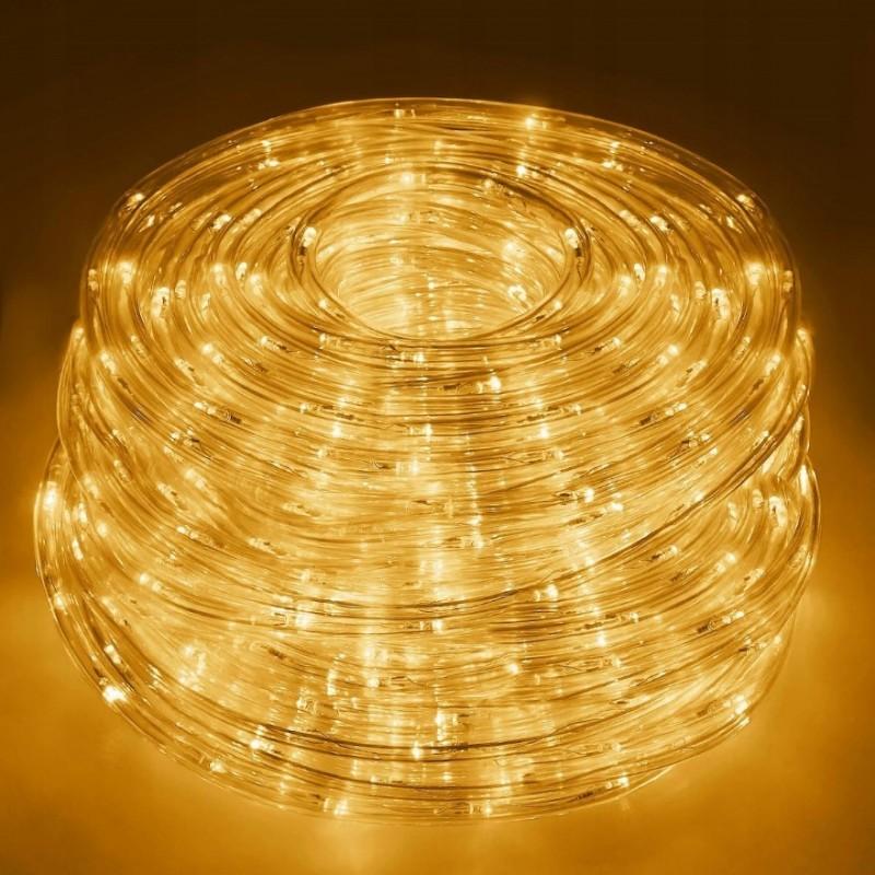 Wąż Świetlny Lampki Zewnętrzne 18,5 Metra Led Ogrodowe Choinkowe Zestaw