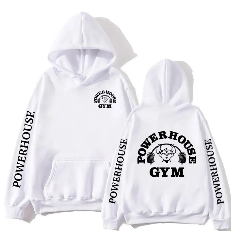 Powerhouse Gym Logo Hoodie Ashion Sweatshirt Hip Hop Casual Fashion Unisex Autumn Winter Fleece Streetwear Tops