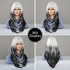 Women's Simulation Wig 63cm Hair Long Straight Wig Full Headgear Rose Hair Net Headdress Beauty Decoration Wig
