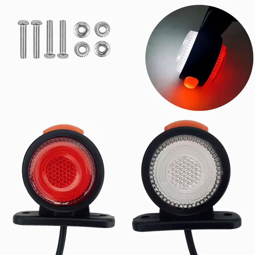 12V 24V LED Rubber Side Marker Light Truck Trailer 1PCS Turn Lamp White Lamp Side Outline Outline Signal Light Truck LED Re J1V6