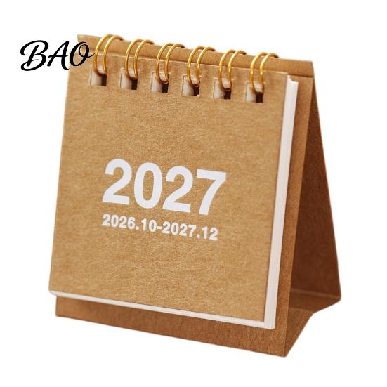 Practical Gift for Students Professionals Mini Desk Calendar 2026-2027, Oct 2026 to Dec 2027 Standing Flip Small Portable Desktop Ornament Calendar,