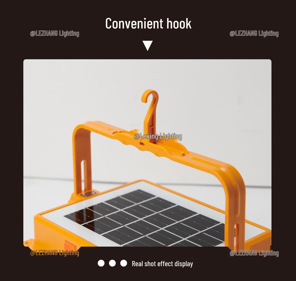 Rechargeable Solar Camping & Floodlight: High-Capacity Outdoor Emergency Lamp