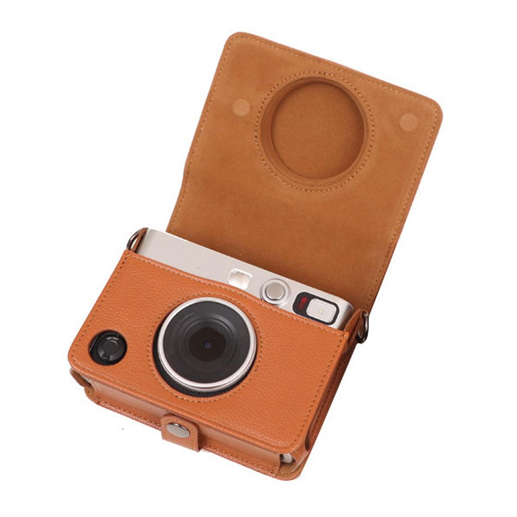 Für     Kameratasche Retro PU-Leder Schutzhülle für     für       Kamera mit abnehmbarem Schultergurt