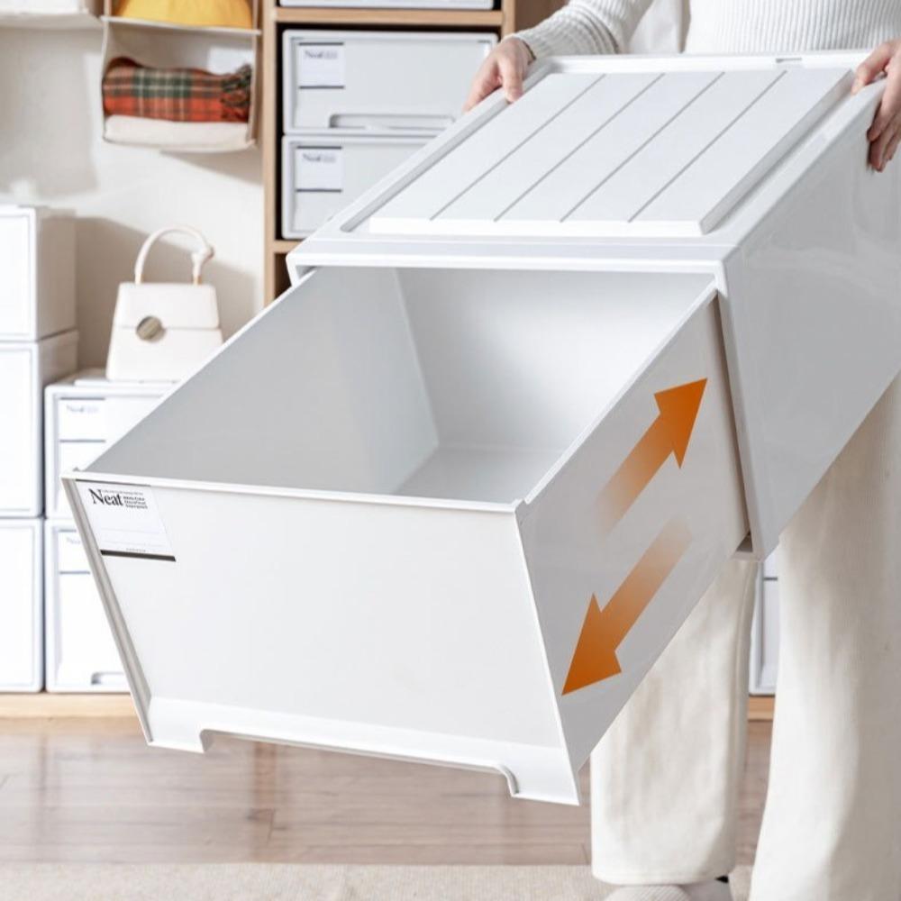 Plastic Drawer Storage Box Combinable Bedside Storage Containers Durable Organizer Box  Household