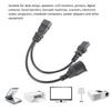 Power Cords C14 Male To C13 Nema 5‑15R Female Power Cord 10A 250V Safe Waterproof 1 in 2 Out One Time Molding For LCD Monitors