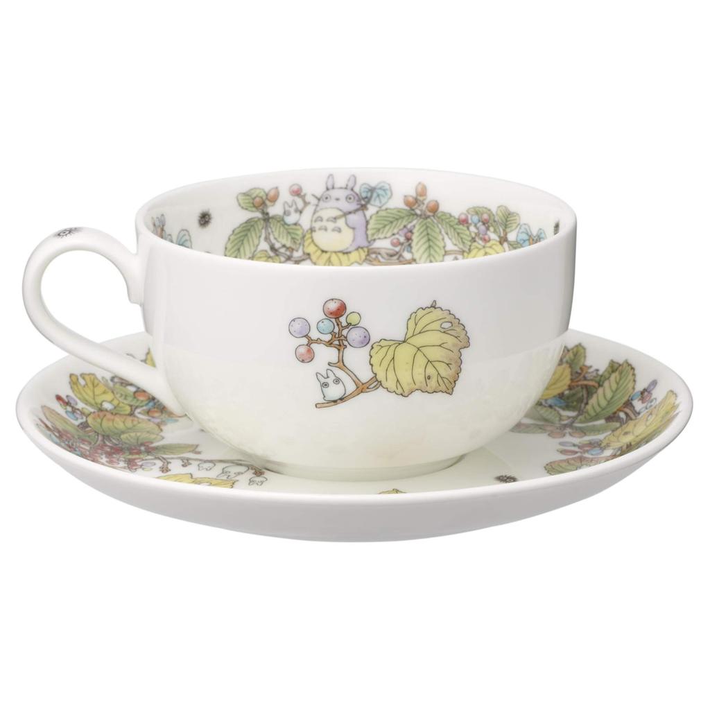 Noritake Milk Tea Cup Saucer 325cc My Neighbor Totoro Gamami Edition Microwave Safe 1 Customer Bone China & T97285A/4660-5
