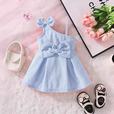 2024 sommer Kleinkinder Kleidung Mädchen Kleid Baby Hosenträger Bogen Nette Kleider Prinzessin Geburtstag Party Kleidung
