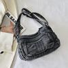 Women's Shoulder Bag Denim Tote Bag College Style Crossbody Bag
