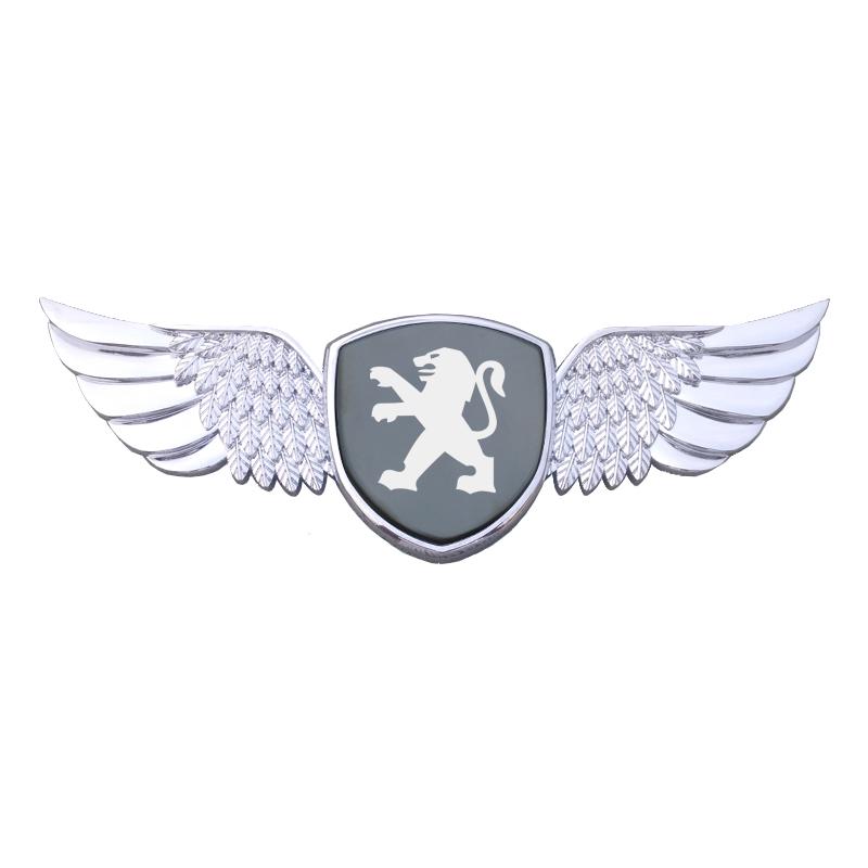 Alloy Car Side Badge Stickers Decal for Peugeot 308 208 U 207 3008 206 307 107 508 407 2008 306 406 408 205 4008 Front Hood Emblem