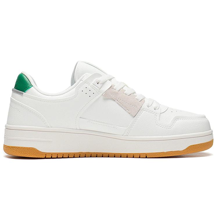 New LiNing Tianji Slip Resistant Cushioning Wear Resistant Low Top Skateboard Shoes White Green AGCS391-1