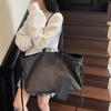 Niche design large-capacity tote bag 2025 new simple and versatile shopping bag lazy style canvas underarm bag