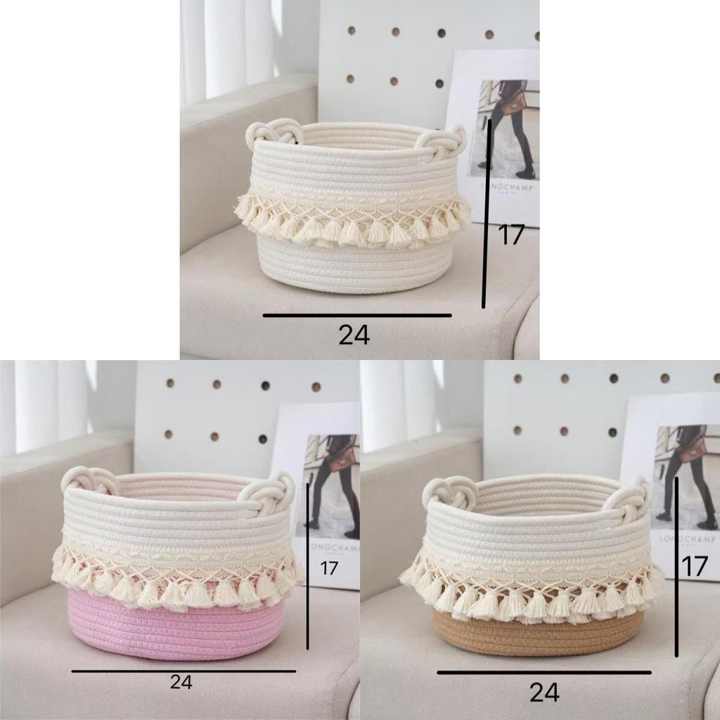 Modern Minimalist Cotton Rope Storage Basket For Kids Toys And Diapers