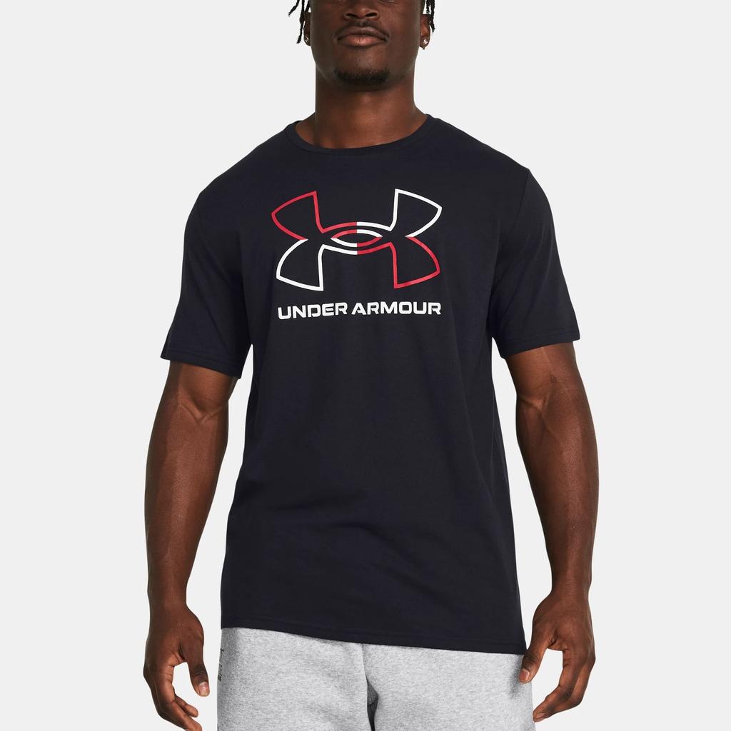 Under Armour Foundation Letter Logo Print Crew Neck Short Sleeve T-Shirt Men T-Shirts Black 1382915-001