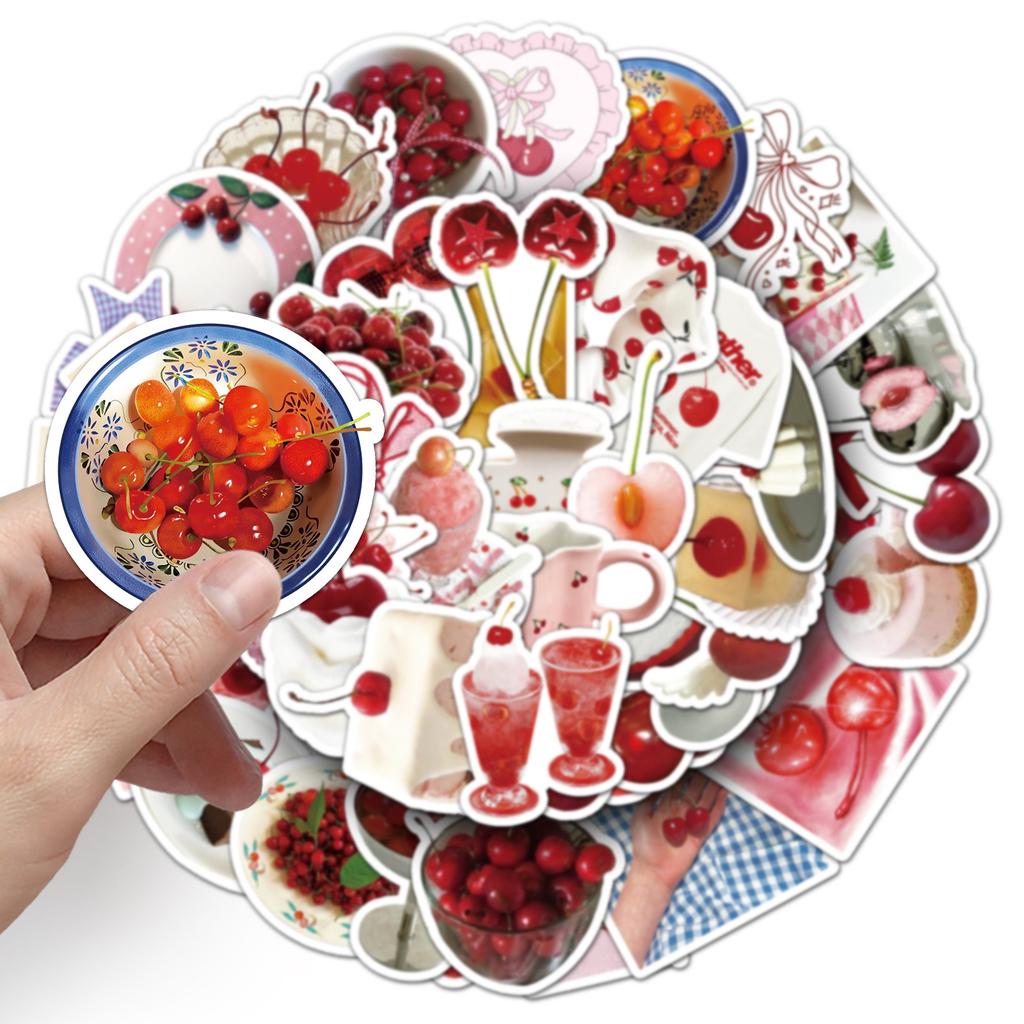 50 Small Fresh Fruit Korean Decorative Mobile Phone Flat Stickers