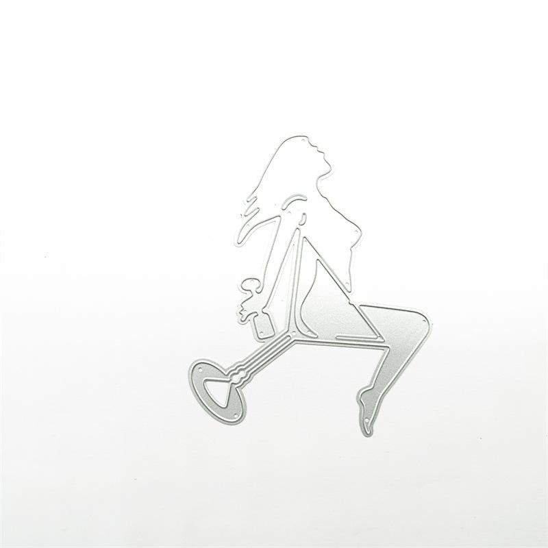 The Girl In the Cocktail Glass Metal Steel Cutting Dies Stencils Scrapbooking Craft Die 3D DIY Festival Card Making