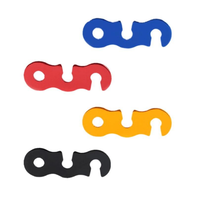 S-Shaped Aluminum Alloy Paracord Tent Rope Buckle with Three-Hole Design for Camping