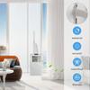 1 st Portabel Skjutdörrs AC-ventilationskit luftkonditioneringsslang justerbar tätningsplatta Tillbehör för luftkonditionering för hemmet